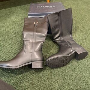 Nautica Black Boots size 10 NIB Ginger Lily 2